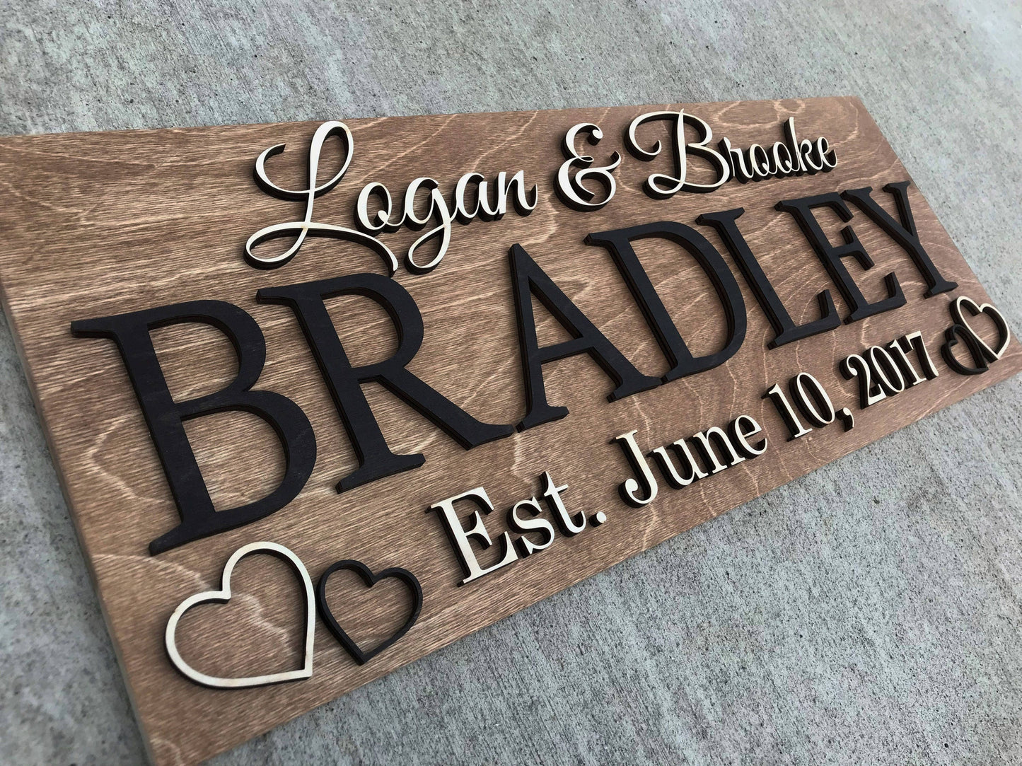 Personalized Wedding Gift Last Name Established Sign Family Name Sign Wooden Sign Custom Wood Sign Anniversary Couple Gift Personalized Sign