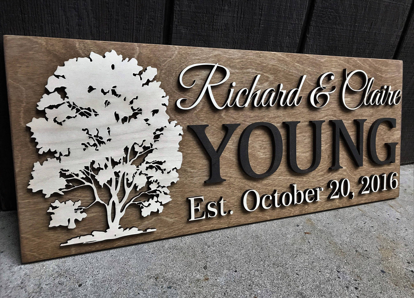 Family Name Sign Wedding Established Sign Wedding Last Name Sign 3D Wall Art Wedding Name Sign Personalized Wedding Gift Custom Est Sign