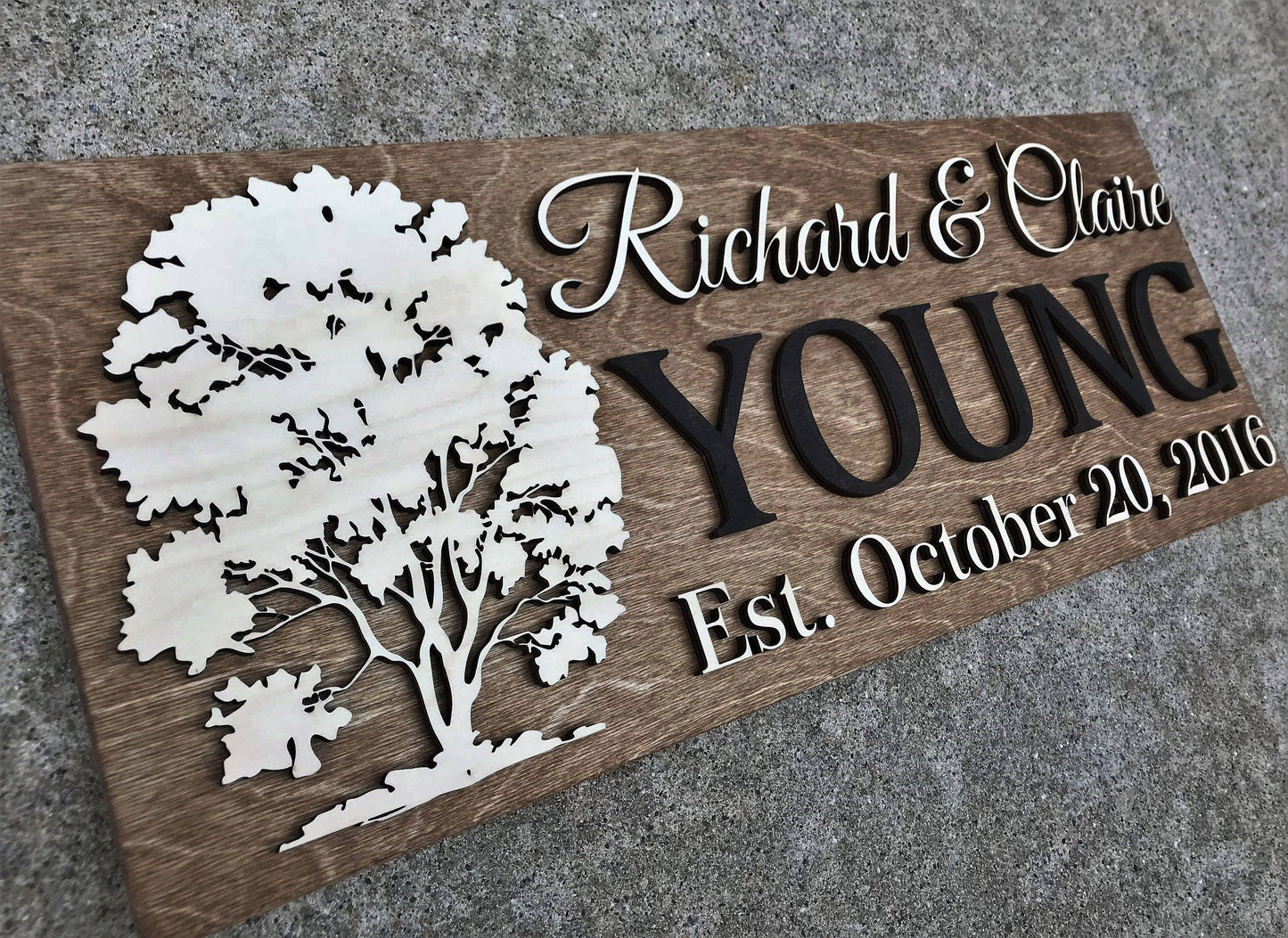 Family Name Sign Wedding Established Sign Wedding Last Name Sign 3D Wall Art Wedding Name Sign Personalized Wedding Gift Custom Est Sign