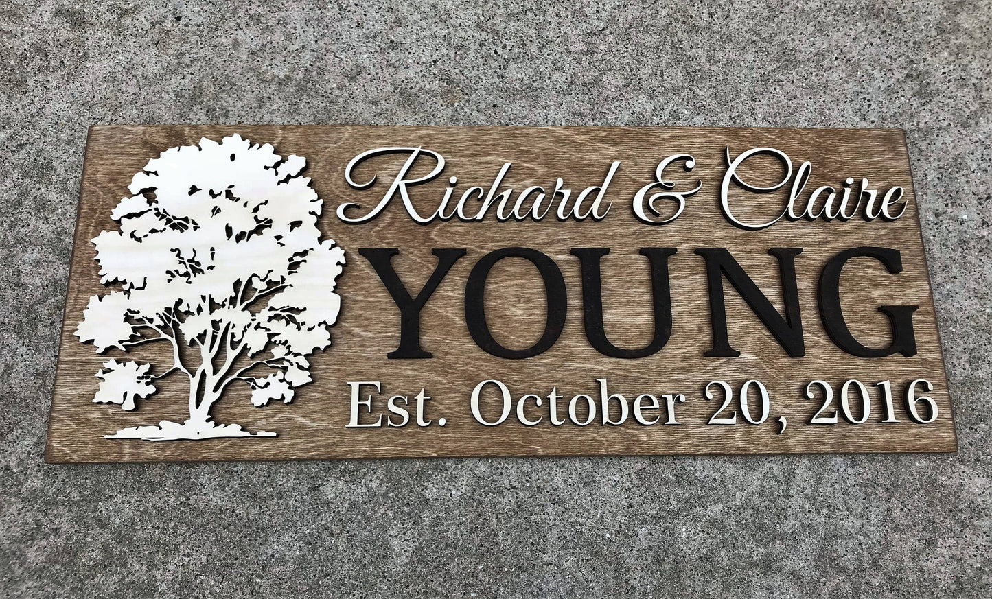 Family Name Sign Wedding Established Sign Wedding Last Name Sign 3D Wall Art Wedding Name Sign Personalized Wedding Gift Custom Est Sign