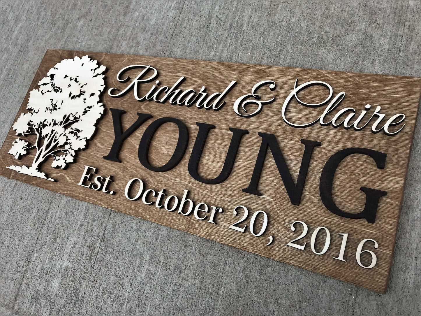 Family Name Sign Wedding Established Sign Wedding Last Name Sign 3D Wall Art Wedding Name Sign Personalized Wedding Gift Custom Est Sign