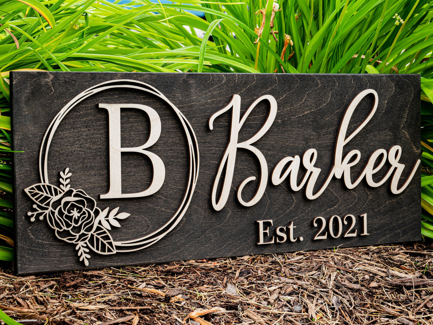 Personalized Wedding Gift Last Name Established Sign Family Name Sign Custom Wood Sign Wooden Anniversary Gift Couple Gift Personalized Sign