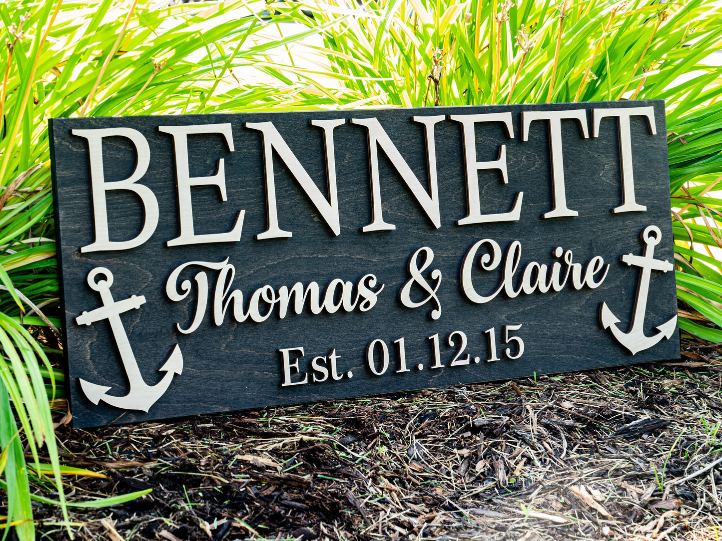 Custom Nautical Decor Nautical Wall Decor Anchor Sign US Navy Decor Beach House Sign Lake House Decor Wood Lakehouse Sign Boater Gifts