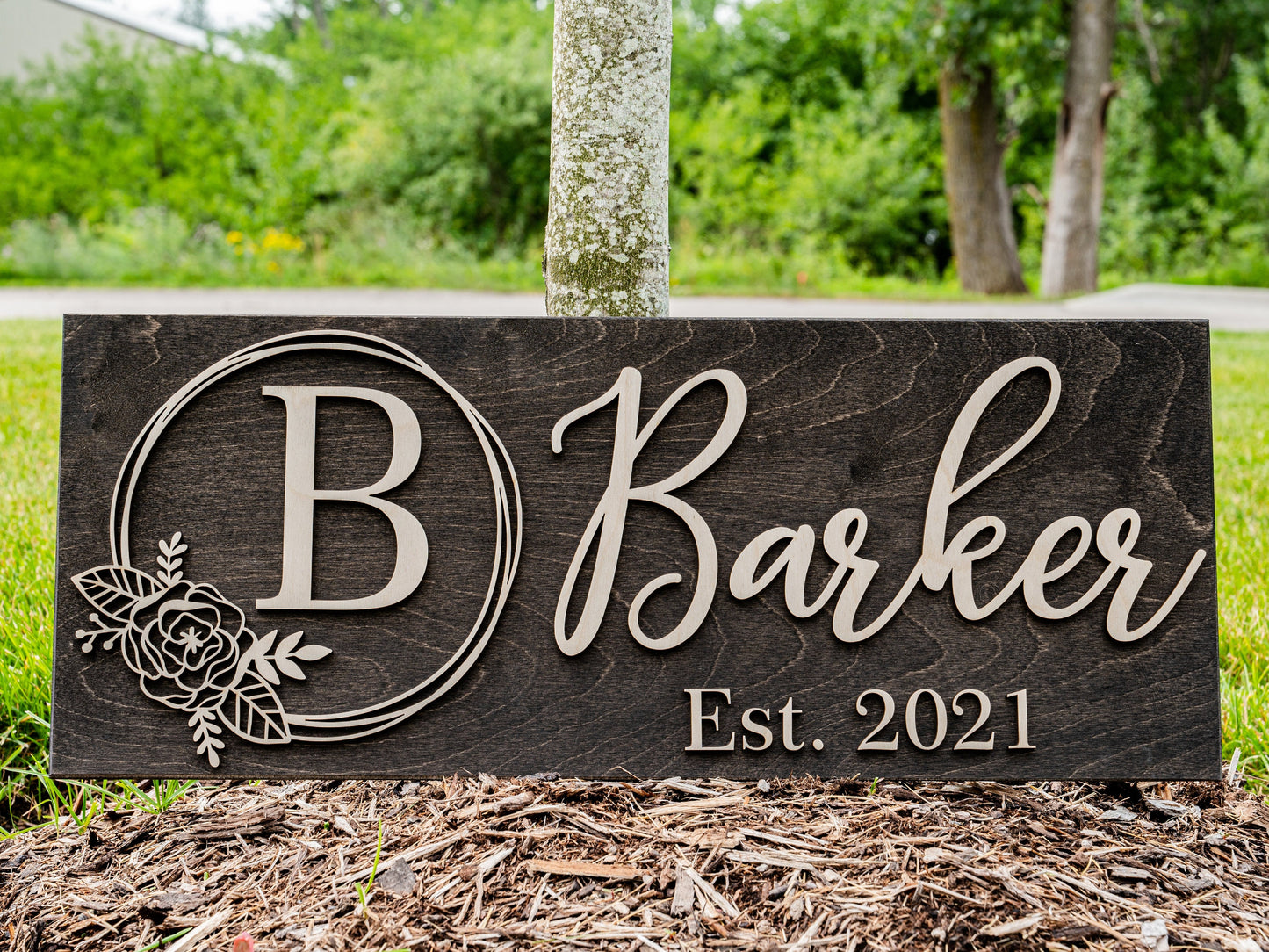 Personalized Wedding Gift Last Name Established Sign Family Name Sign Custom Wood Sign Wooden Anniversary Gift Couple Gift Personalized Sign