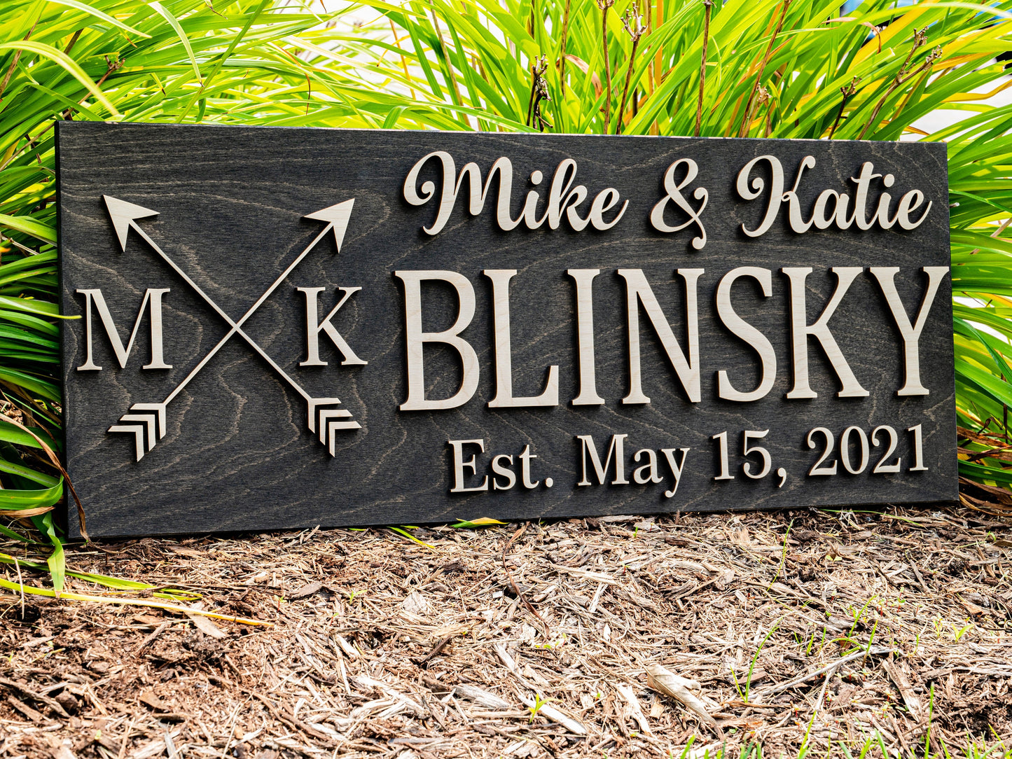 Wedding Decor | Personalized Wedding Gift | Rustic Wedding Decor | Engagement Gifts | Gift for Couple | Love Arrow Wood Sign Wedding Signage