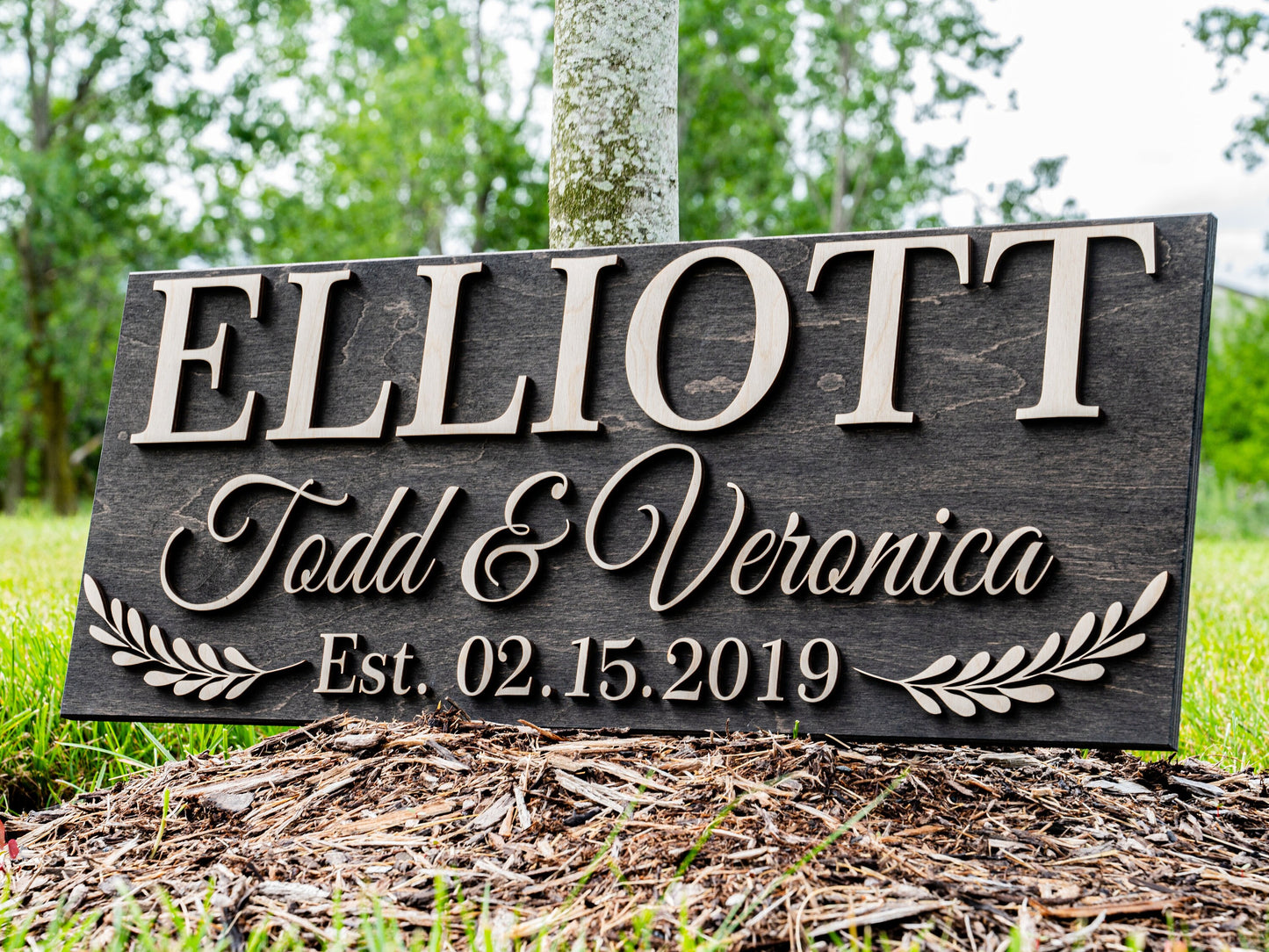 Gift for Her | Gift for Him | Anniversary Gift | Personalized Gifts | Couples Gift | Last Name Established Sign | Custom Wood Sign 3D Decor