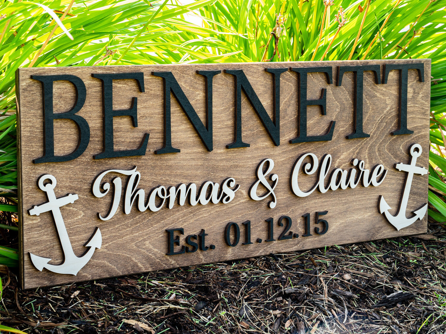 Custom Nautical Decor Nautical Wall Decor Anchor Sign US Navy Decor Beach House Sign Lake House Decor Wood Lakehouse Sign Boater Gifts