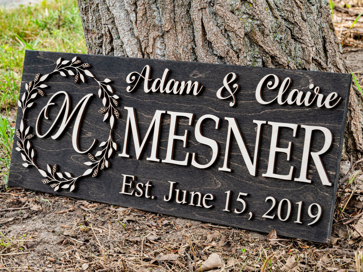 Family Name Sign | Last Name Sign | Custom Wood Sign | Established Sign | Personalized Wedding Gift | Wedding Sign 3D Sign Anniversary Gift