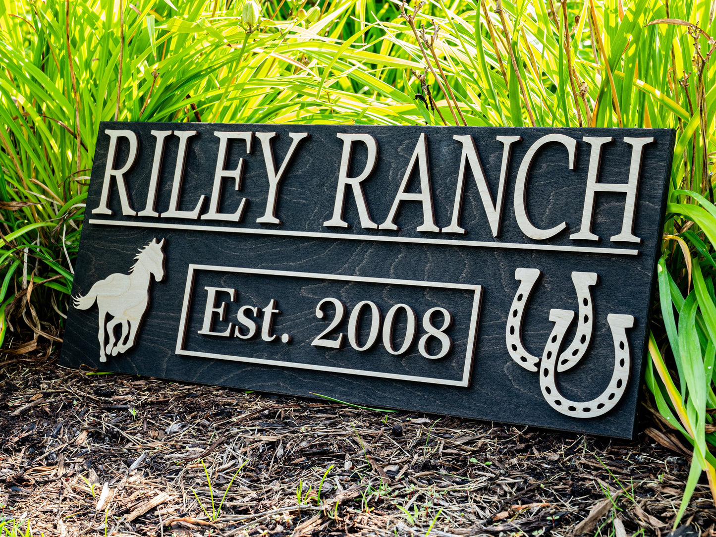 Custom Horse Sign | Wood Ranch Sign | Wooden Ranch Decor | Farmhouse Decor | Personalized Horse Decor | Horse Nursery Sign | Wood Horse Sign