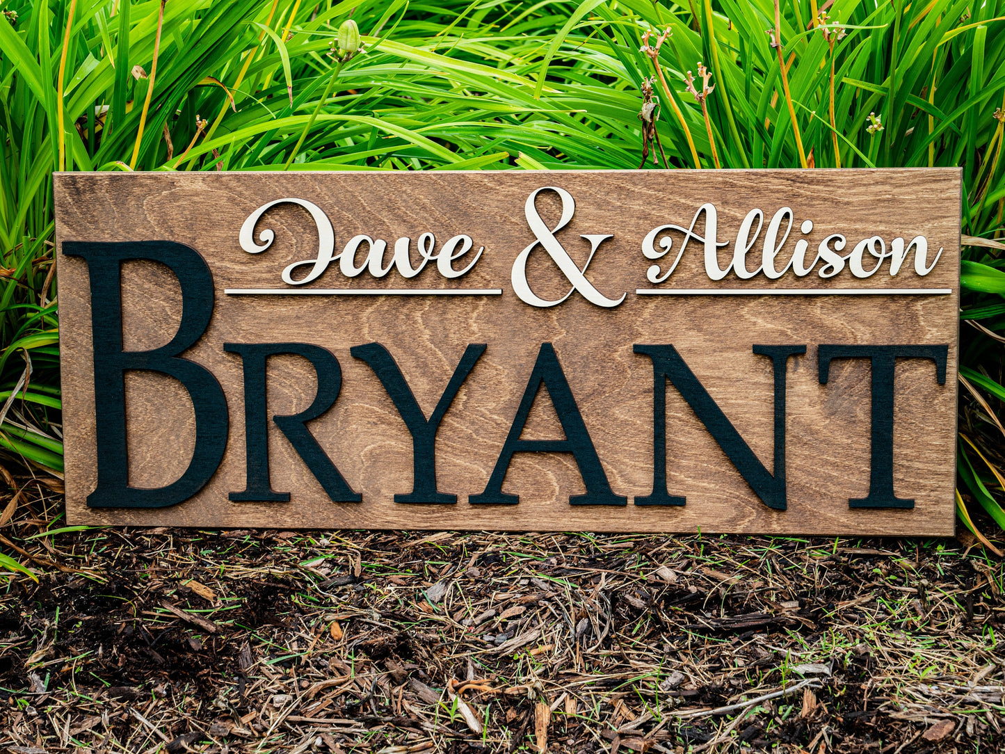 Family Name Sign | Wood Name Sign | Last Name Decor | Couples Sign | Wood Anniversary Gift | Personalized Wedding Decor | Custom Home Decor