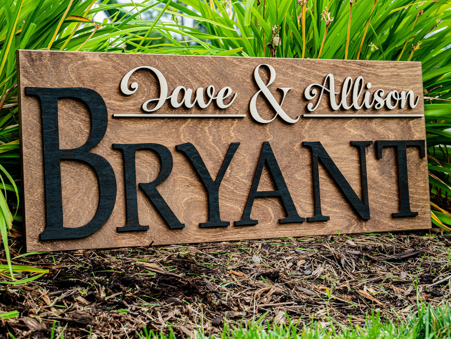 Family Name Sign | Wood Name Sign | Last Name Decor | Couples Sign | Wood Anniversary Gift | Personalized Wedding Decor | Custom Home Decor
