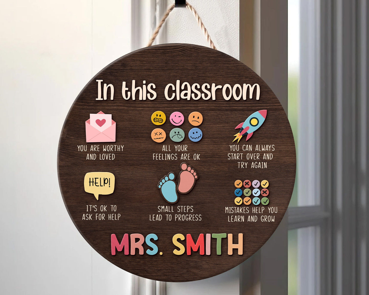 Personalized Teacher Sign, 3D Teacher Door Sign, Classroom Door Hanger, Back To School Sign Gift, Special Education Welcome Sign, SPED Sign