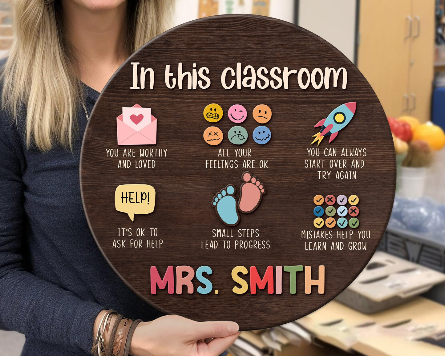 Personalized Teacher Sign, 3D Teacher Door Sign, Classroom Door Hanger, Back To School Sign Gift, Special Education Welcome Sign, SPED Sign