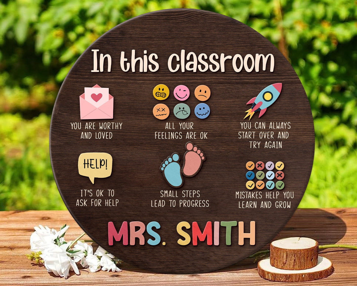Personalized Teacher Sign, 3D Teacher Door Sign, Classroom Door Hanger, Back To School Sign Gift, Special Education Welcome Sign, SPED Sign