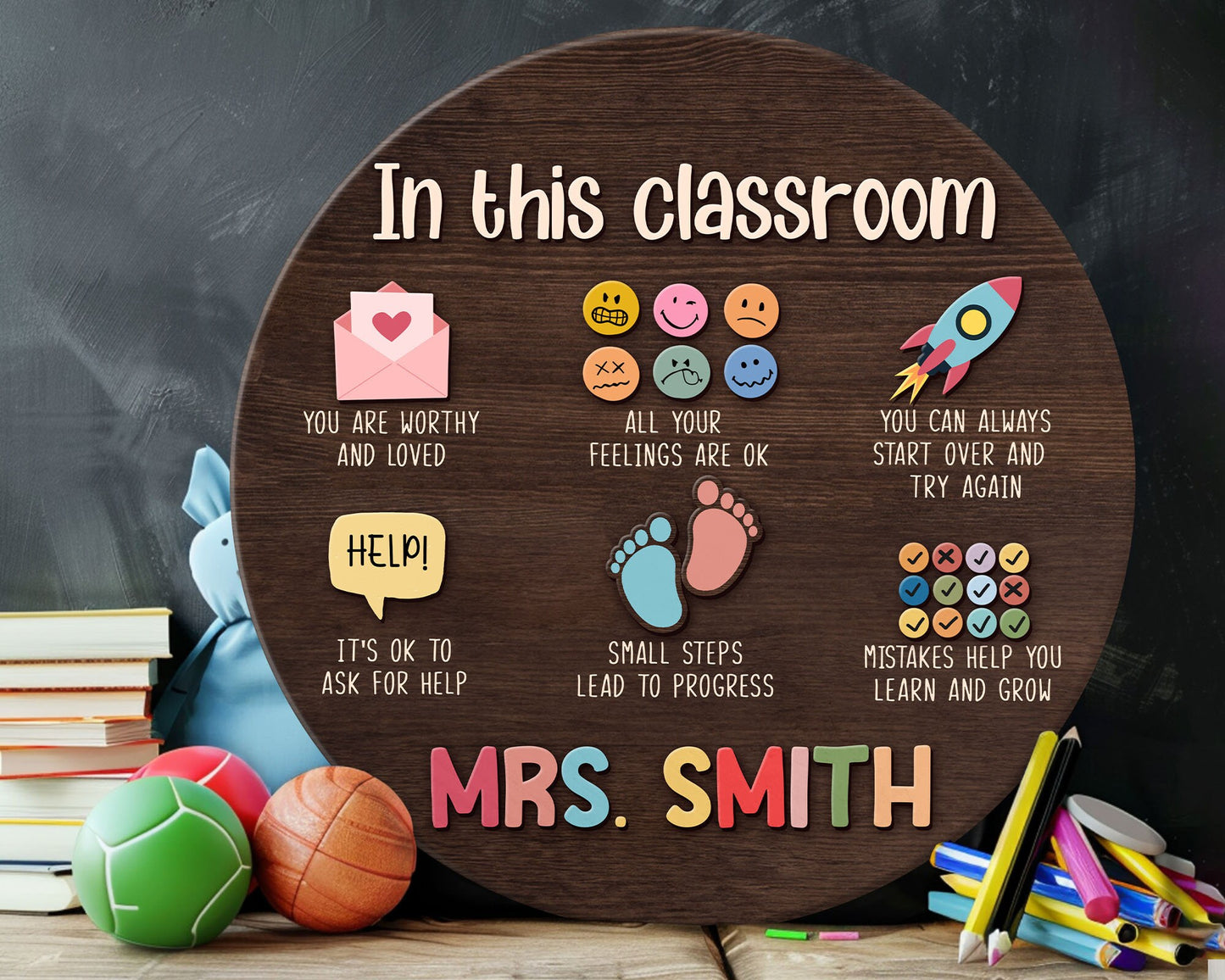 Personalized Teacher Sign, 3D Teacher Door Sign, Classroom Door Hanger, Back To School Sign Gift, Special Education Welcome Sign, SPED Sign