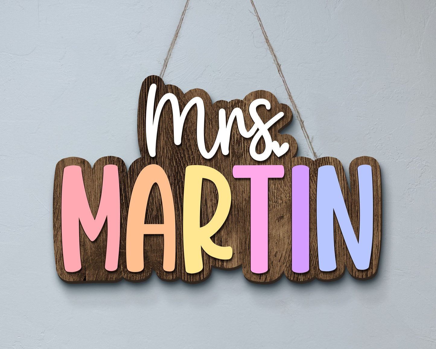 Personalized 3D Teacher Name Door Sign, Teacher Gifts, Teacher Birthday Gift, Classroom Door Hanger, Classroom Welcome Sign, Back To School