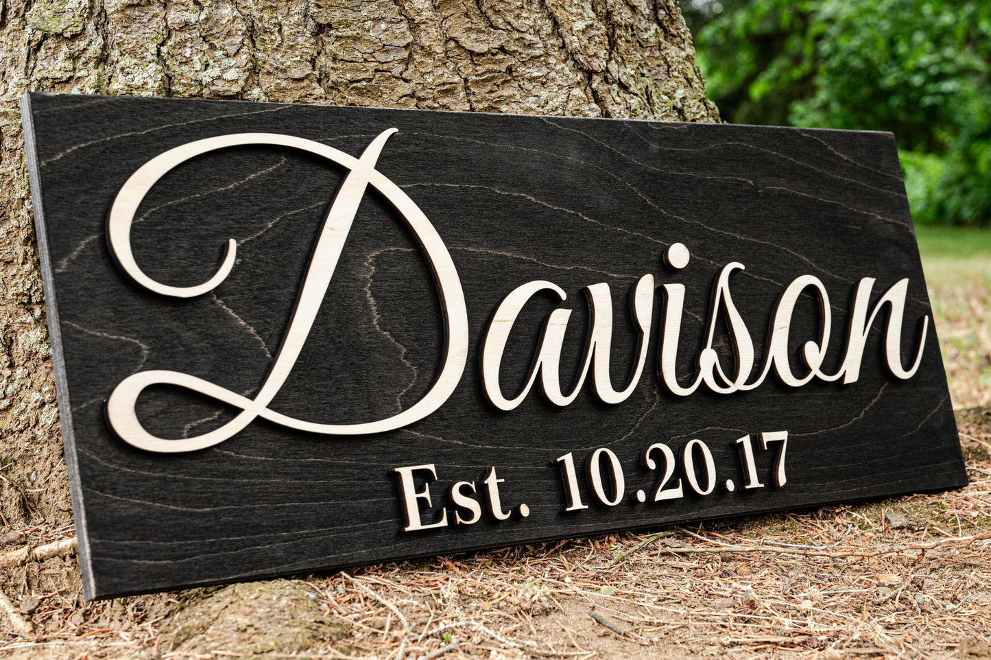 Custom Wood Sign Personalized Wedding Gift Last Name Established Sign Family Name Sign Anniversary Gift Wooden Sign Wedding Sign Couple Gift