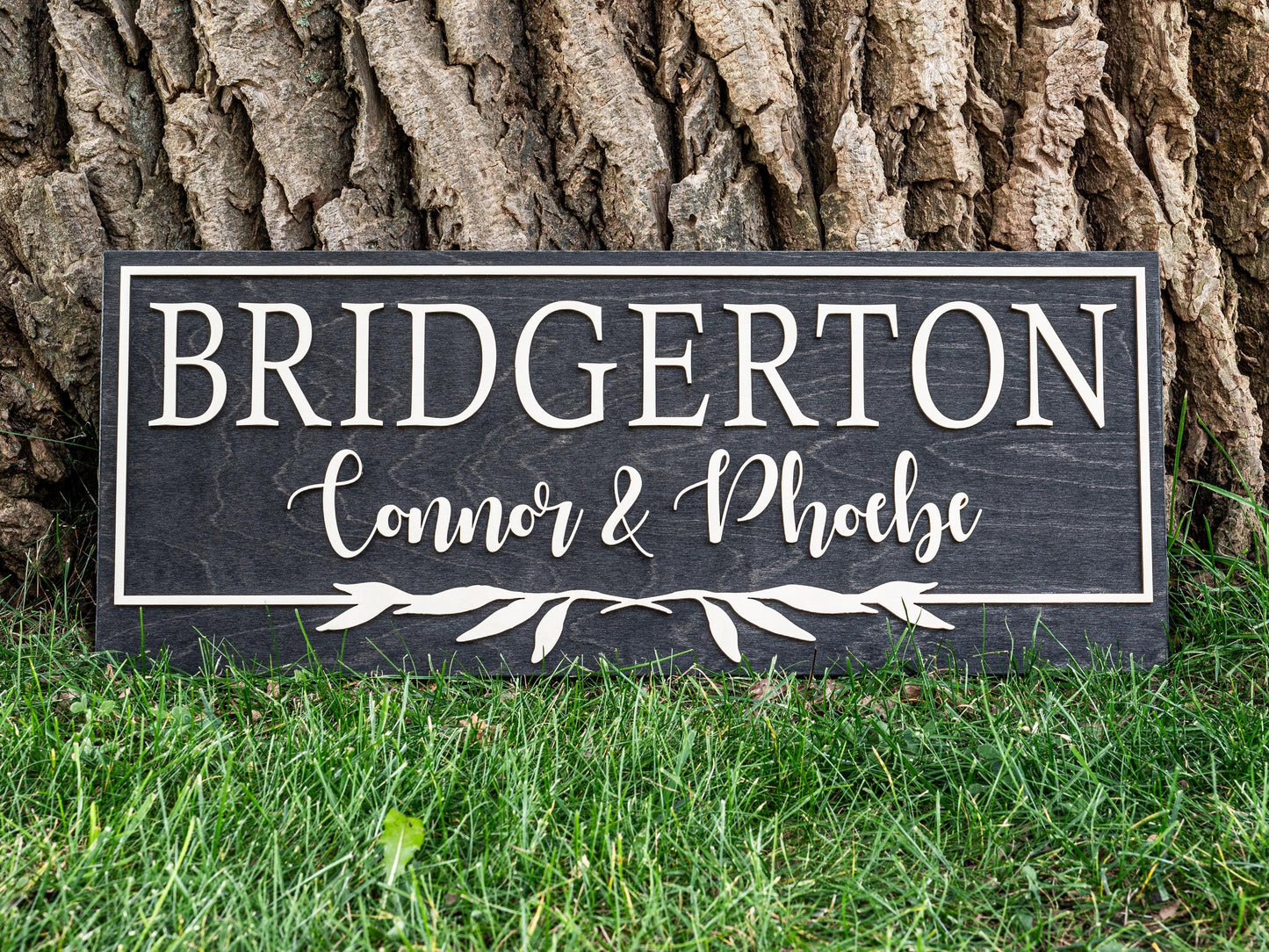 Personalized Wedding Gift | Floral Last Name Sign | 3D Wood Family Name Sign Anniversary Gift | Custom Wood Established Sign | Wedding Sign