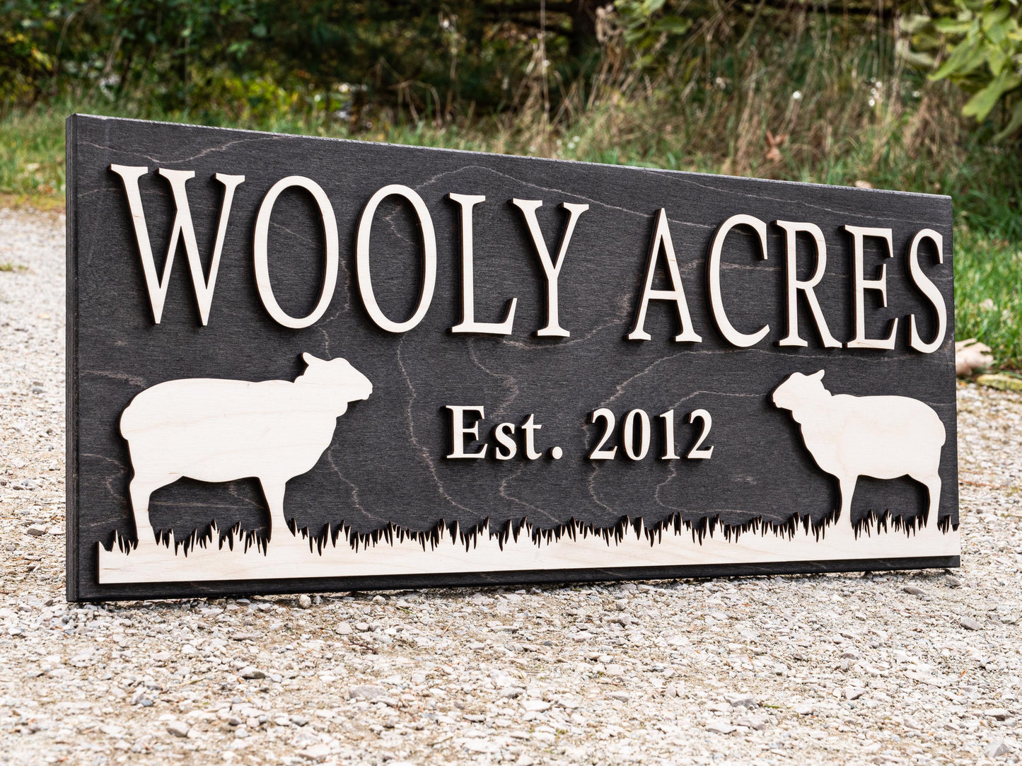 Personalized Farm Sign | Farmhouse Wall Decor | Wooden Sheep Sign | Farmhouse Sign | Farmer Gifts | Sheep Sign | Wood Ranch Sign Farm Decor