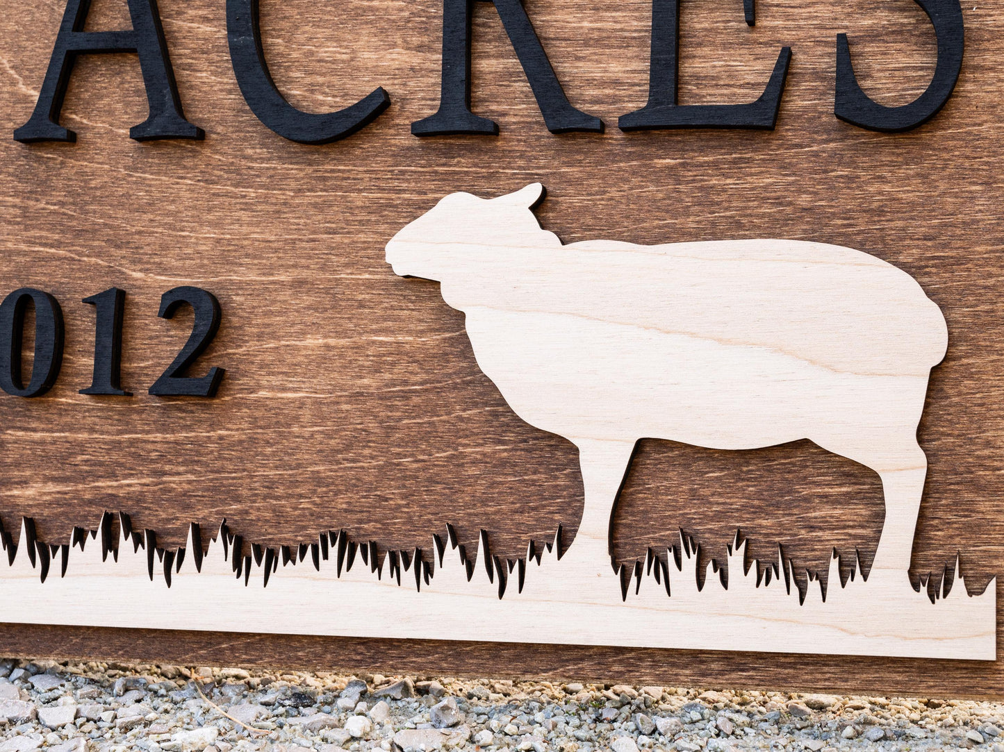 Personalized Wooden Sheep Farm Name Sign | Farmhouse Wall Decor | Farmhouse Sign | Farmer Gifts | Sheep Sign | Wood Ranch Sign Farm Decor