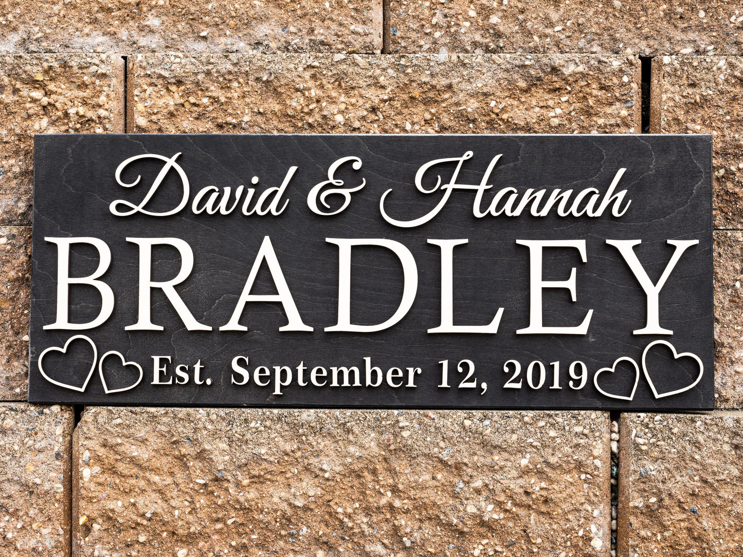 Personalized Wedding Gift Last Name Established Sign Family Name Sign Wooden Sign Custom Wood Sign Anniversary Couple Gift Personalized Sign