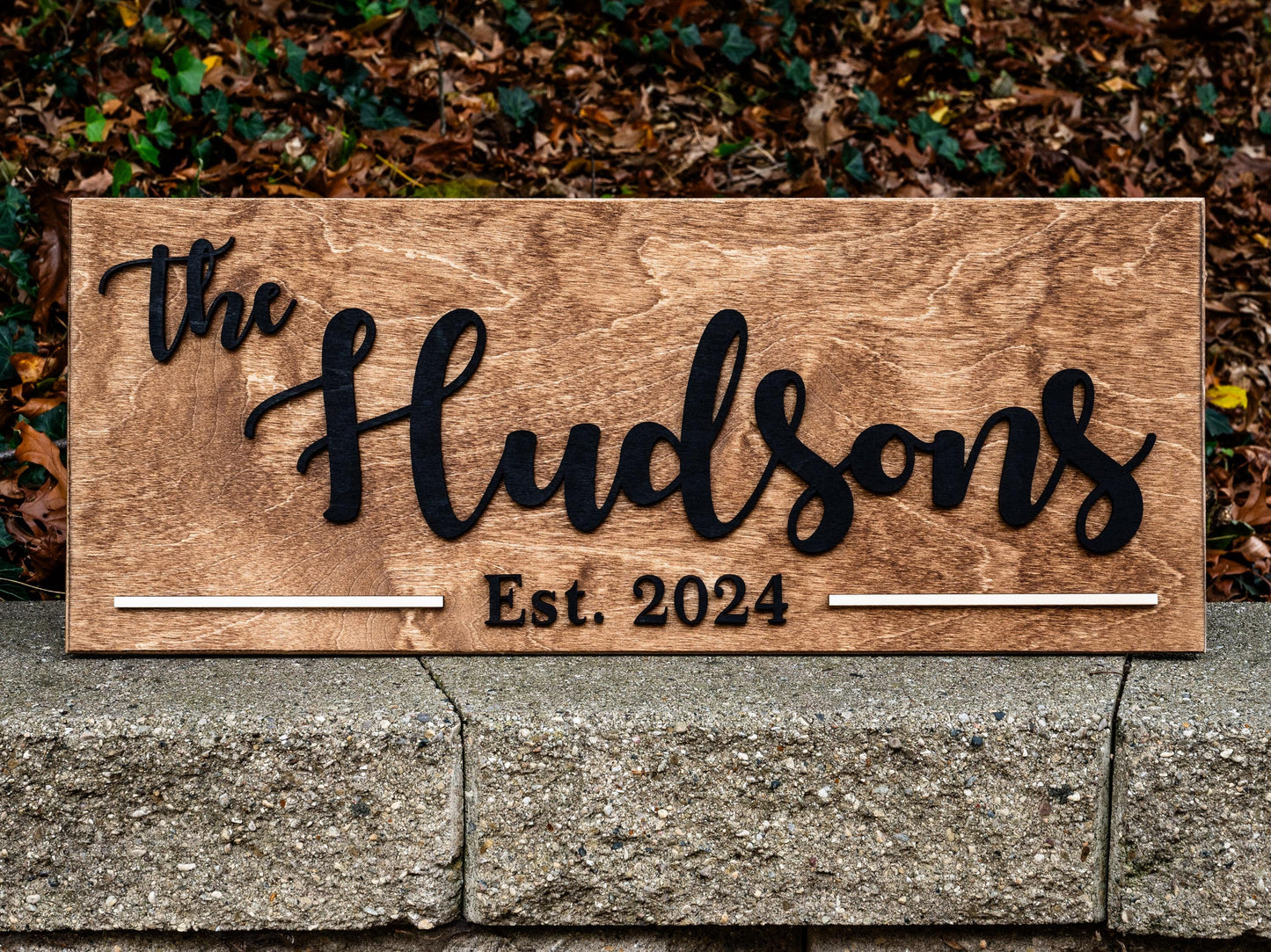 Personalized Wood Established Sign | Custom Family Last Name Sign, Wood Wedding Anniversary Gift, Personalized Wedding Sign Anniversary Gift