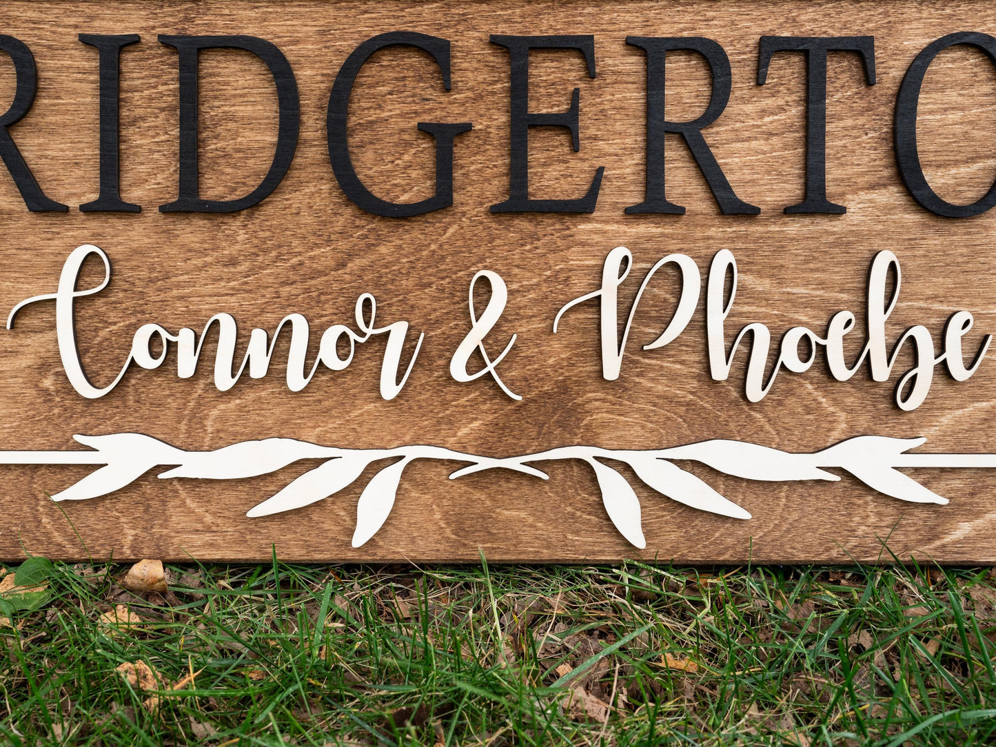 Personalized Wedding Gift | Floral Last Name Sign | 3D Wood Family Name Sign Anniversary Gift | Custom Wood Established Sign | Wedding Sign