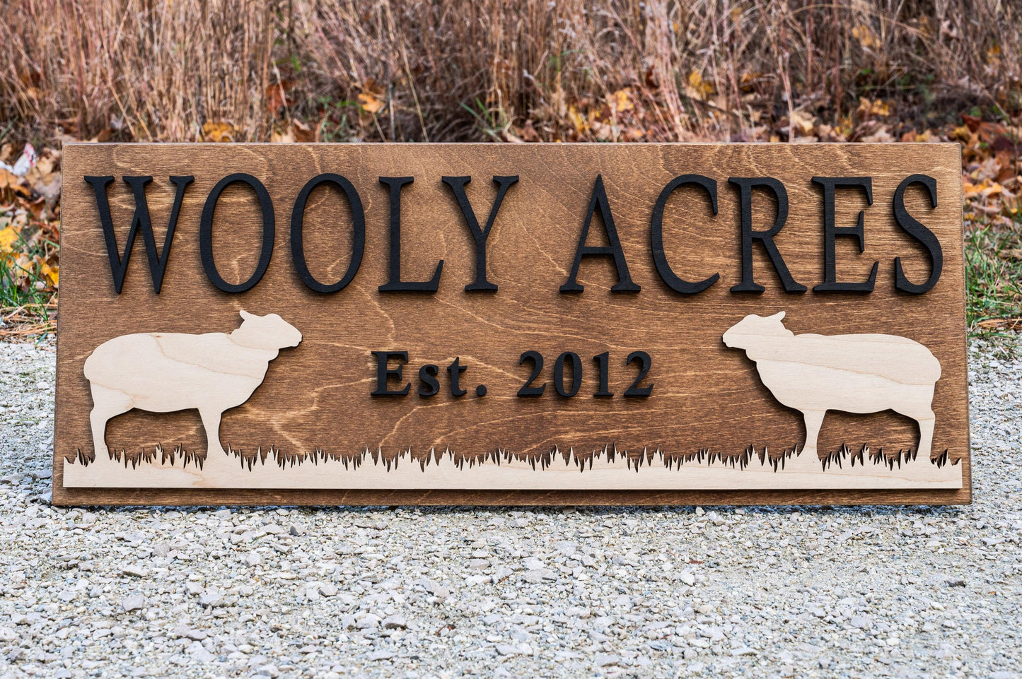 Personalized Farm Sign | Farmhouse Wall Decor | Wooden Sheep Sign | Farmhouse Sign | Farmer Gifts | Sheep Sign | Wood Ranch Sign Farm Decor