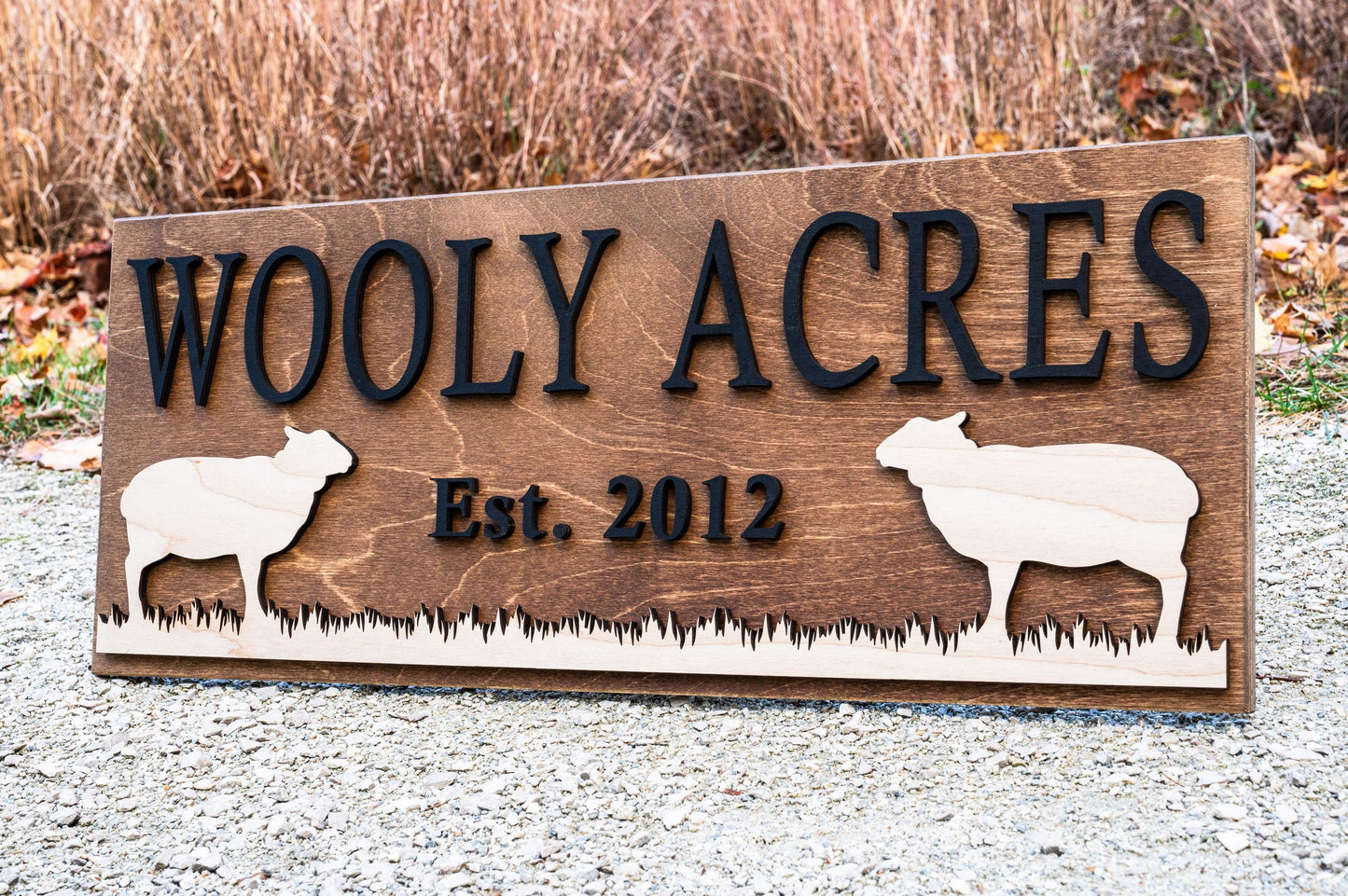 Personalized Farm Sign | Farmhouse Wall Decor | Wooden Sheep Sign | Farmhouse Sign | Farmer Gifts | Sheep Sign | Wood Ranch Sign Farm Decor