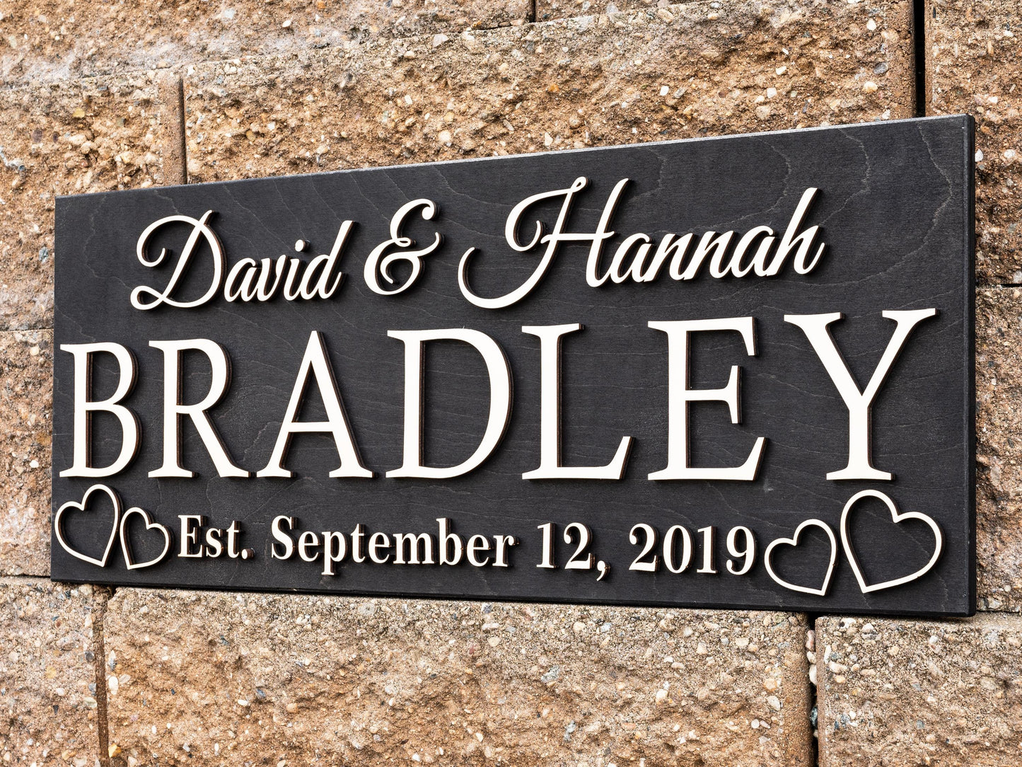 Personalized Wedding Gift Last Name Established Sign Family Name Sign Wooden Sign Custom Wood Sign Anniversary Couple Gift Personalized Sign