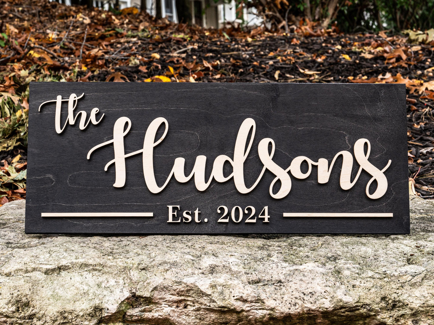 Personalized Wood Established Sign | Custom Family Last Name Sign, Wood Wedding Anniversary Gift, Personalized Wedding Sign Anniversary Gift