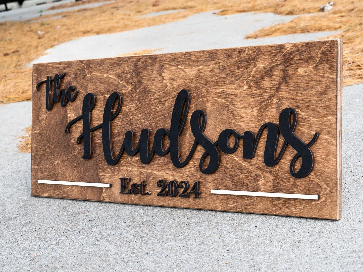 Personalized Wood Established Sign | Custom Family Last Name Sign, Wood Wedding Anniversary Gift, Personalized Wedding Sign Anniversary Gift