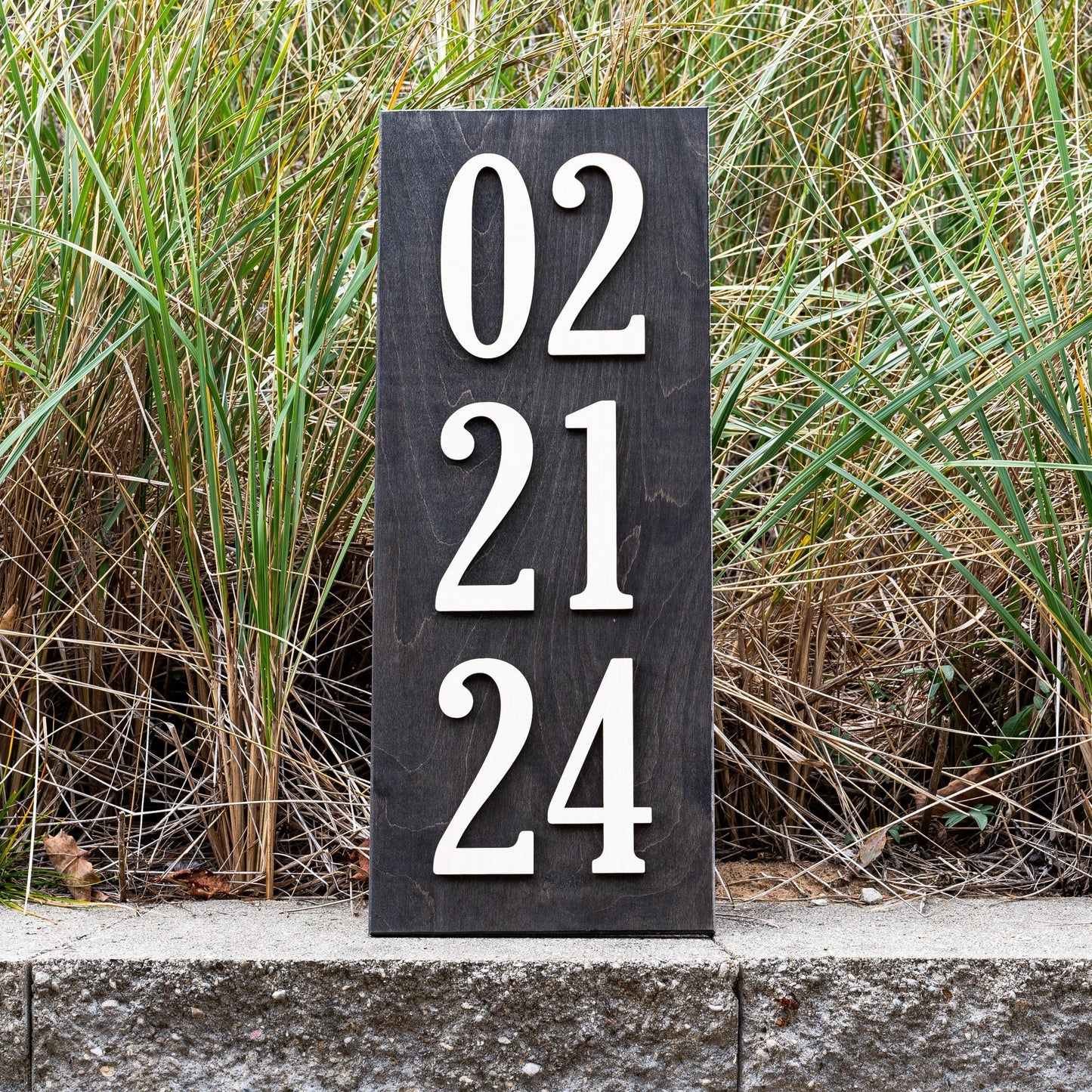 Vertical Personalized Established Date Wood Sign Newlywed Wedding Date Gift 5 Year Wooden Anniversary Gift Wedding Date Sign Couples Gift