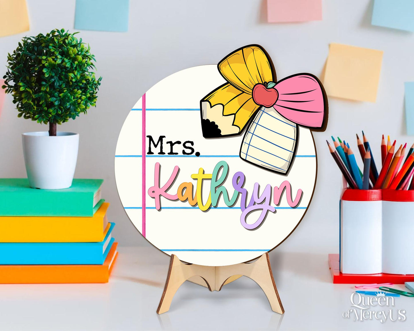 Teacher Door Sign, Personalized 3D Teacher Door Hanger, Classroom Welcome Sign, Teacher's Day Gift, Custom Name Teacher Appreciation Gift