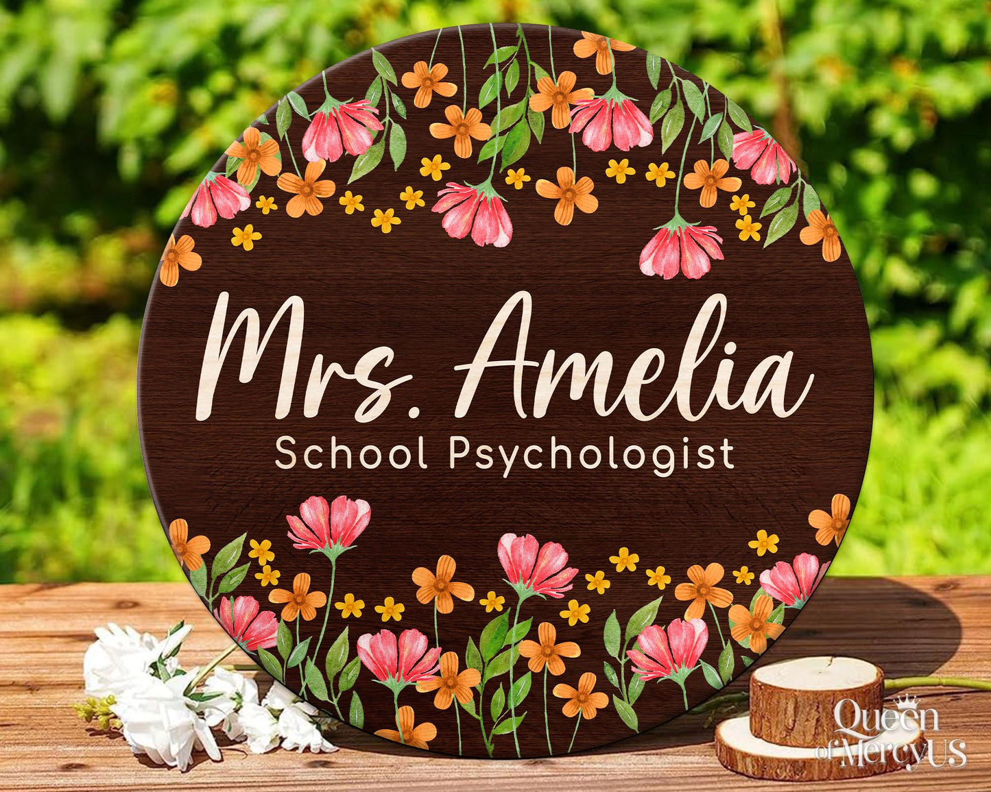 Personalized School Psychologist Door Sign, School Counselor Office Sign, Mental Health Gift, Custom School Psychologist Welcome Sign