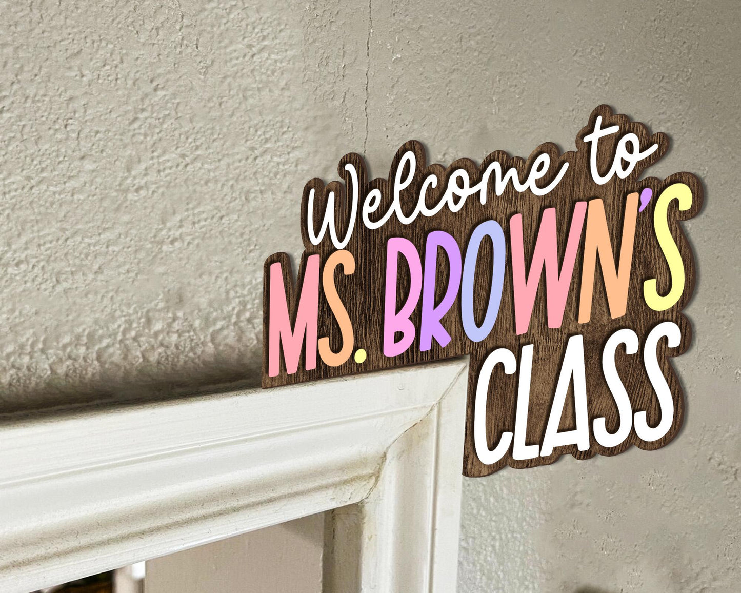 Personalized Teacher 3D Doorframe Sign, Classroom Decor, Custom Teacher Doorframe Corner Sign, Teacher Appreciation Gifts, Teachers Day Gift