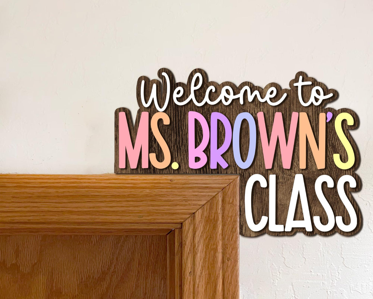 Personalized Teacher 3D Doorframe Sign, Classroom Decor, Custom Teacher Doorframe Corner Sign, Teacher Appreciation Gifts, Teachers Day Gift