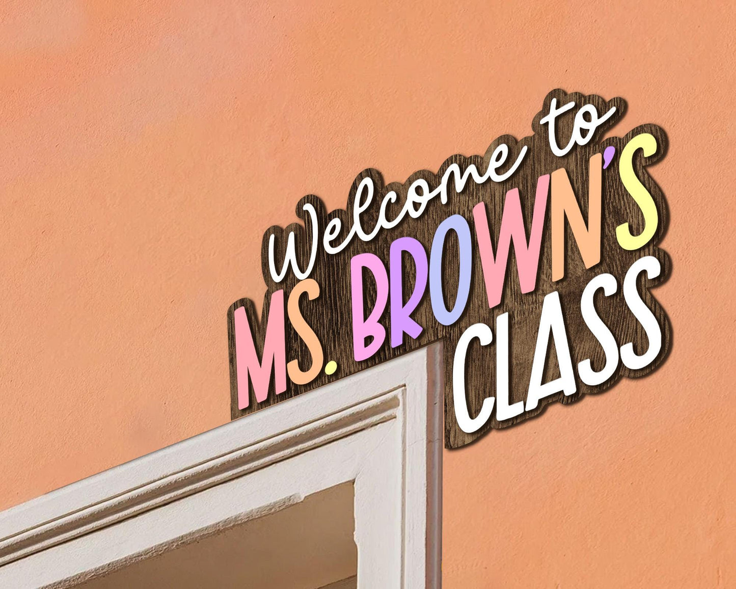 Personalized Teacher 3D Doorframe Sign, Classroom Decor, Custom Teacher Doorframe Corner Sign, Teacher Appreciation Gifts, Teachers Day Gift