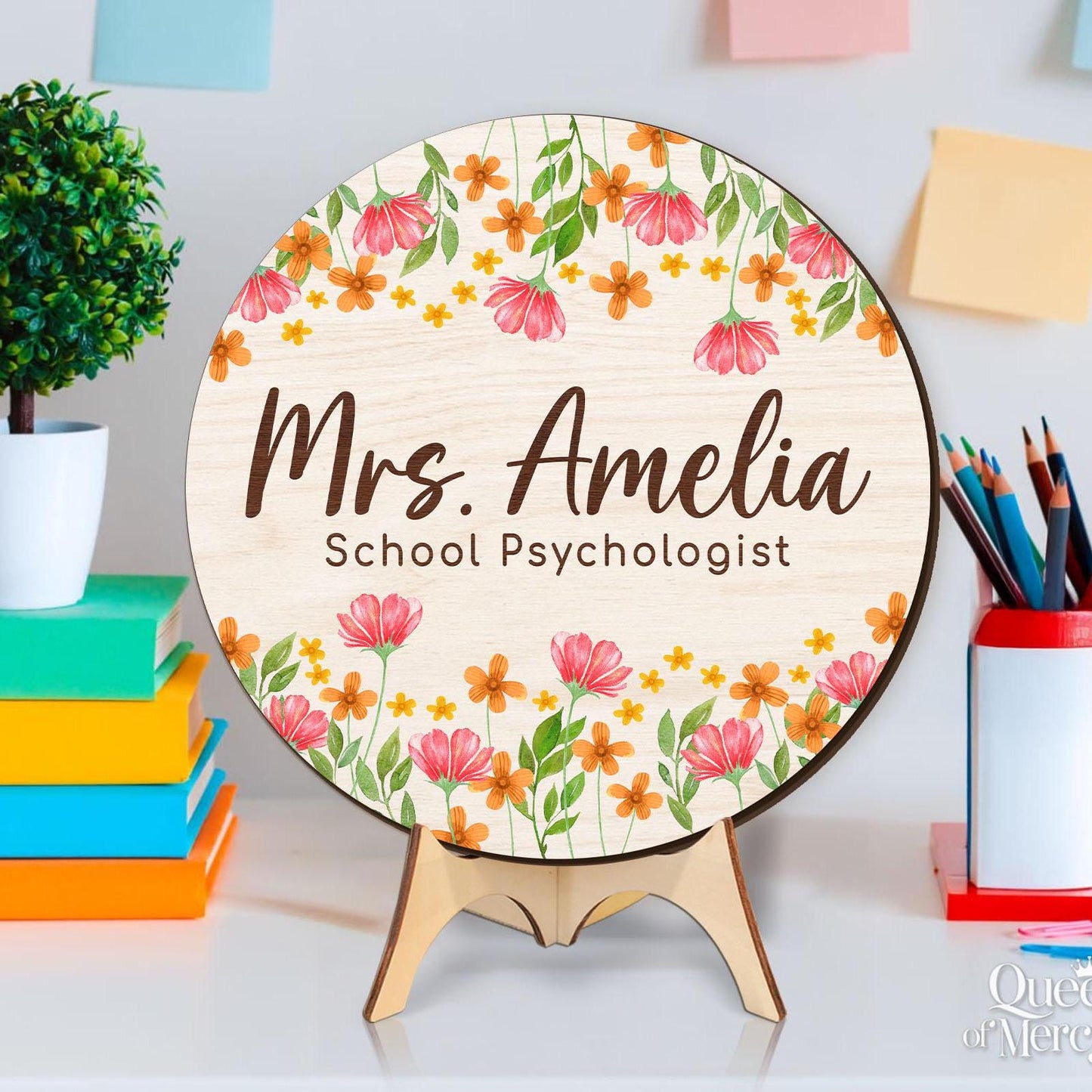 Personalized School Psychologist Door Sign, School Counselor Office Sign, Mental Health Gift, Custom School Psychologist Welcome Sign