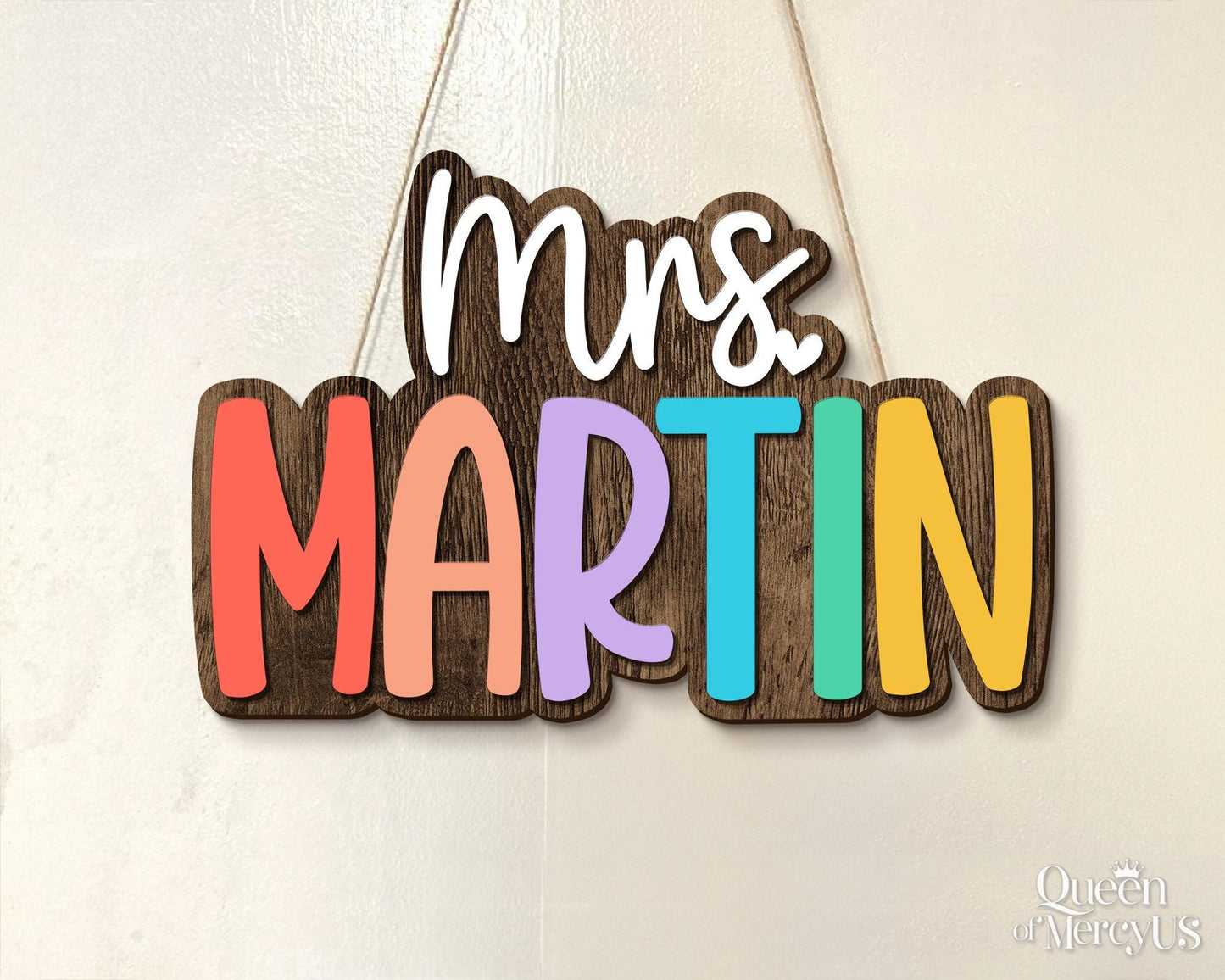 Personalized 3D Teacher Name Door Sign, Teacher Gifts, Classroom Door Hanger, Classroom Welcome Sign, Back To School,1st Day of School Decor