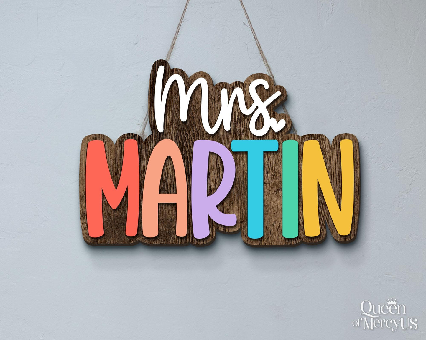 Personalized 3D Teacher Name Door Sign, Teacher Gifts, Classroom Door Hanger, Classroom Welcome Sign, Back To School,1st Day of School Decor