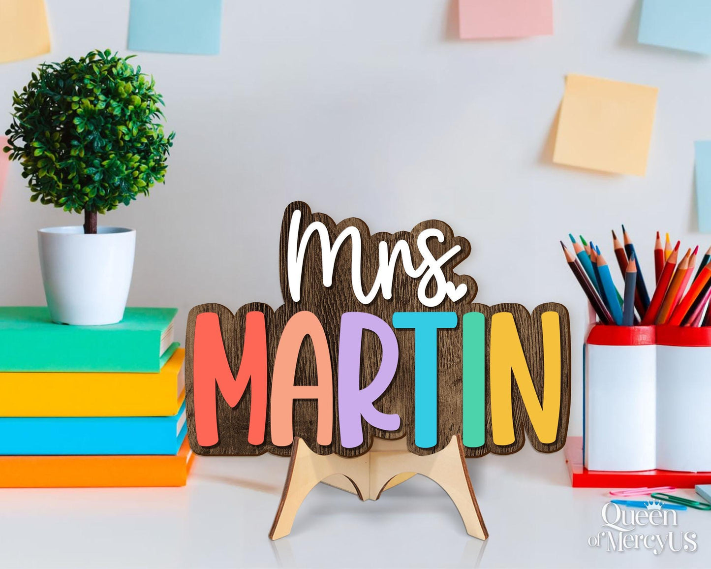 Personalized 3D Teacher Name Door Sign, Teacher Gifts, Classroom Door Hanger, Classroom Welcome Sign, Back To School,1st Day of School Decor
