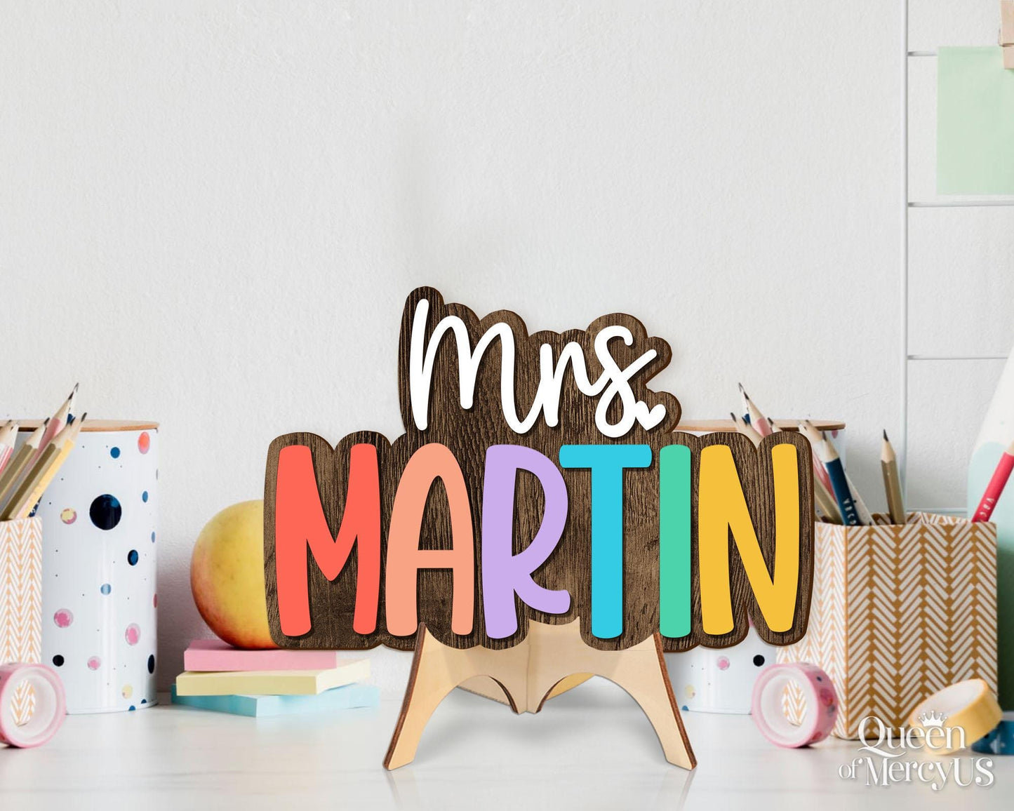 Personalized 3D Teacher Name Door Sign, Teacher Gifts, Classroom Door Hanger, Classroom Welcome Sign, Back To School,1st Day of School Decor