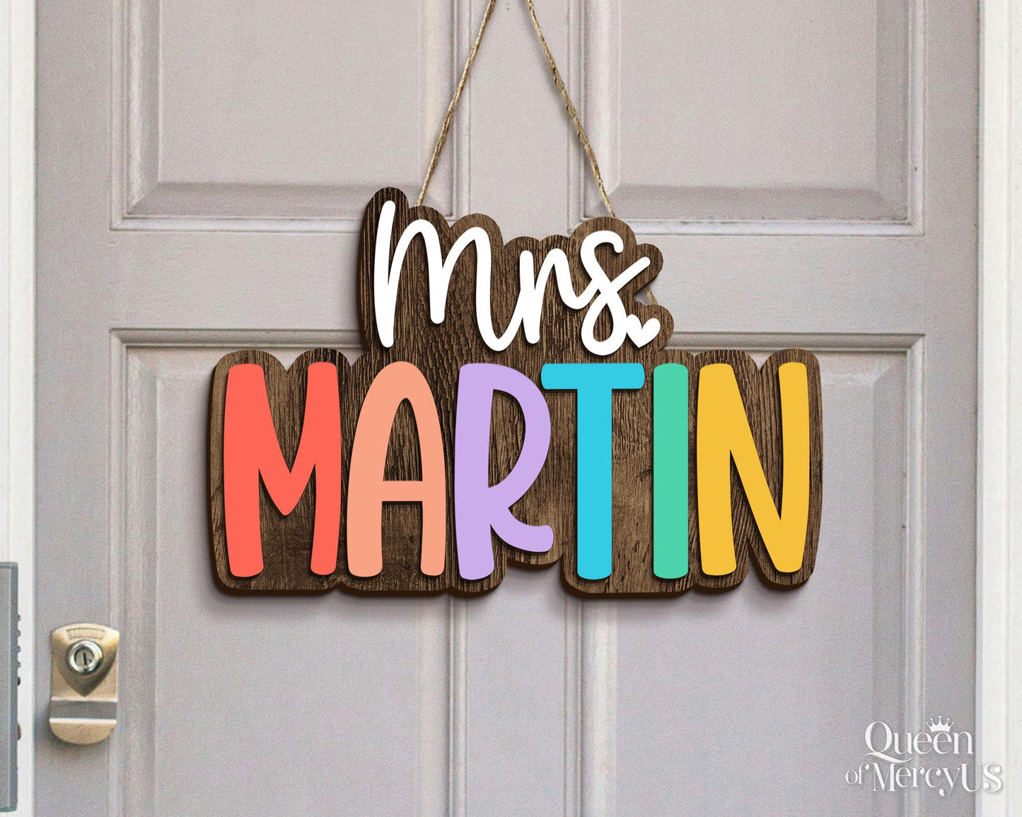 Personalized 3D Teacher Name Door Sign, Teacher Gifts, Classroom Door Hanger, Classroom Welcome Sign, Back To School,1st Day of School Decor