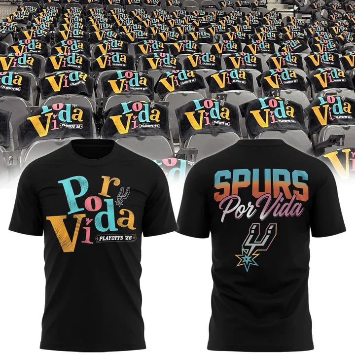 Official San Antonio Spurs 2026 Playoff Game 5 Black T-Shirts