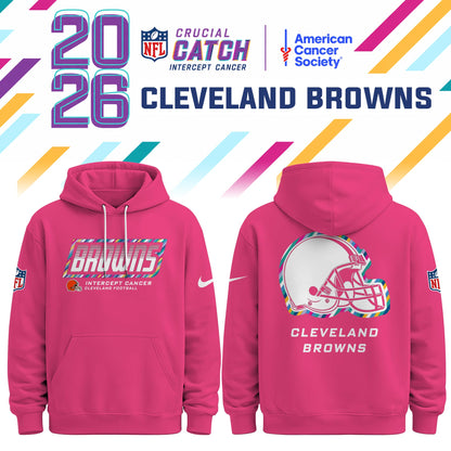Cleveland Browns Special Pink Crucial Catch 2026 Limited Edition Hoodie