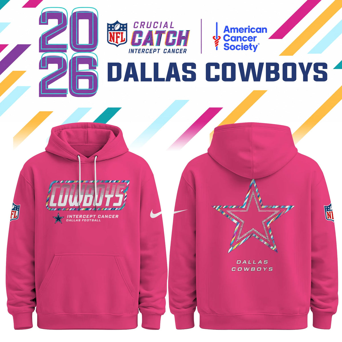 Dallas Cowboys Special Pink Crucial Catch 2026 Limited Edition Hoodie