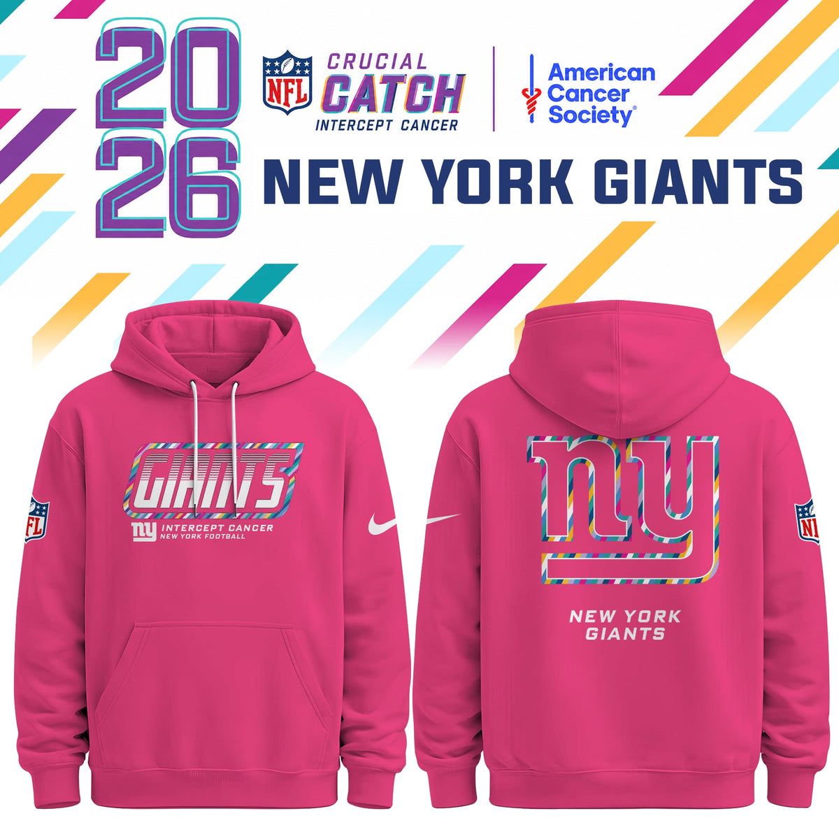 New York Giants Special Pink Crucial Catch 2026 Limited Edition Hoodie