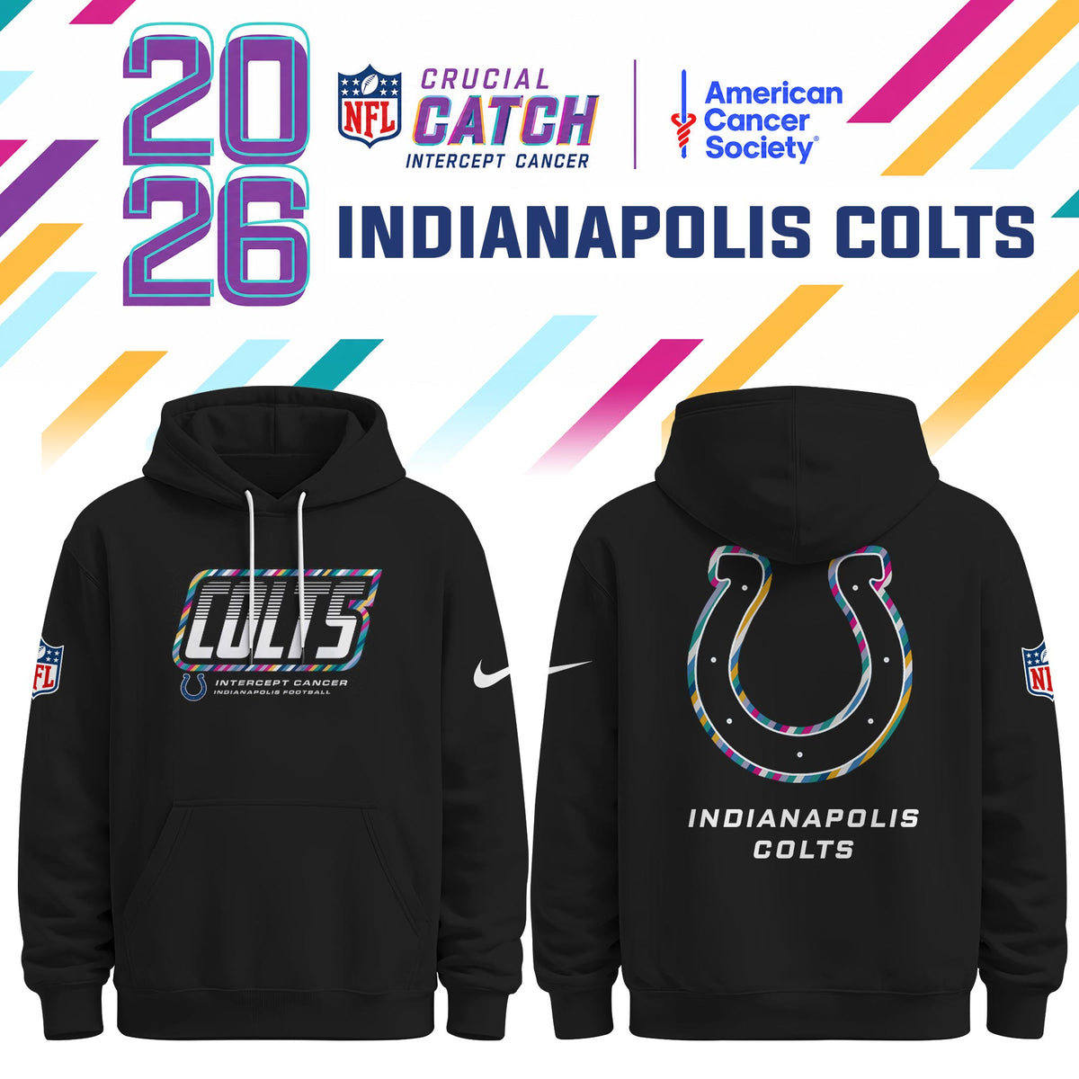 Indianapolis Colts Special Black Crucial Catch 2026 Limited Edition Hoodie