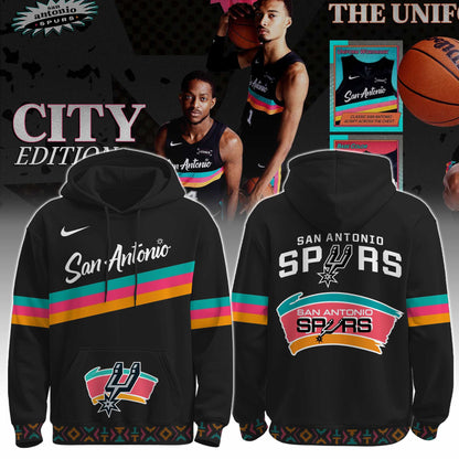 _San Antonio Spurs Classic Colors City Hoodie Editions Limited